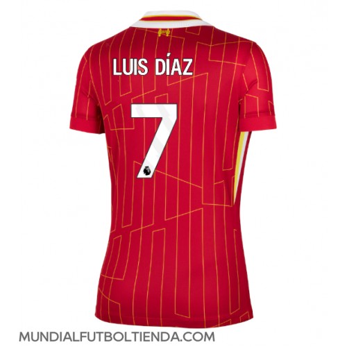 Camiseta Liverpool Luis Diaz #7 Primera Equipación Replica 2024-25 para mujer mangas cortas